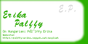 erika palffy business card